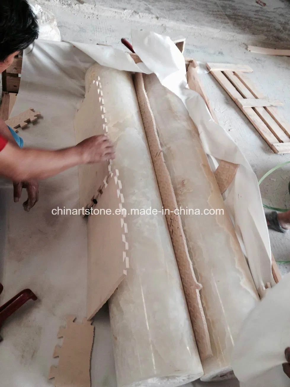 Nature Stone Marble Colunmn for Villa Project