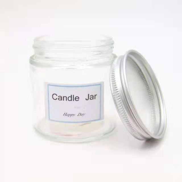 Стеклянная банка для свечи 120 мл с крышкой