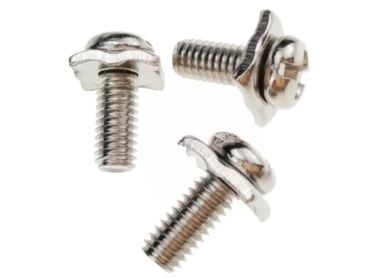 Stainless Steel Pan Head Slotted and Phi Lips Combined Drive Machine Screws with Captive Square Washer Sems Screw