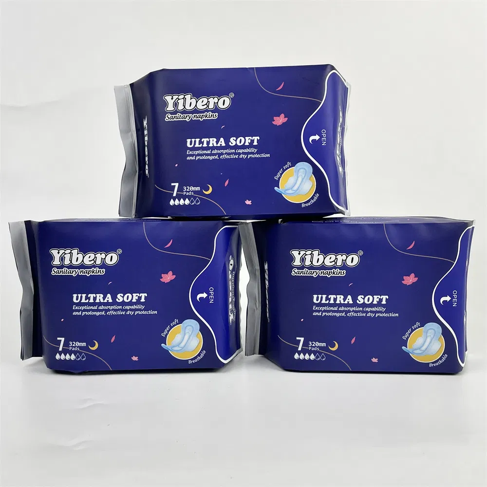 Ultra Thin Odor Control Anion Sanitary Napkin Overnight Pads for Women 320mm