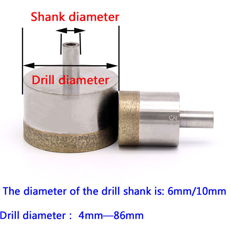 4-86mm Straight Shank Sintered Glass Tile Ceramic Diamond Core Drill Bit