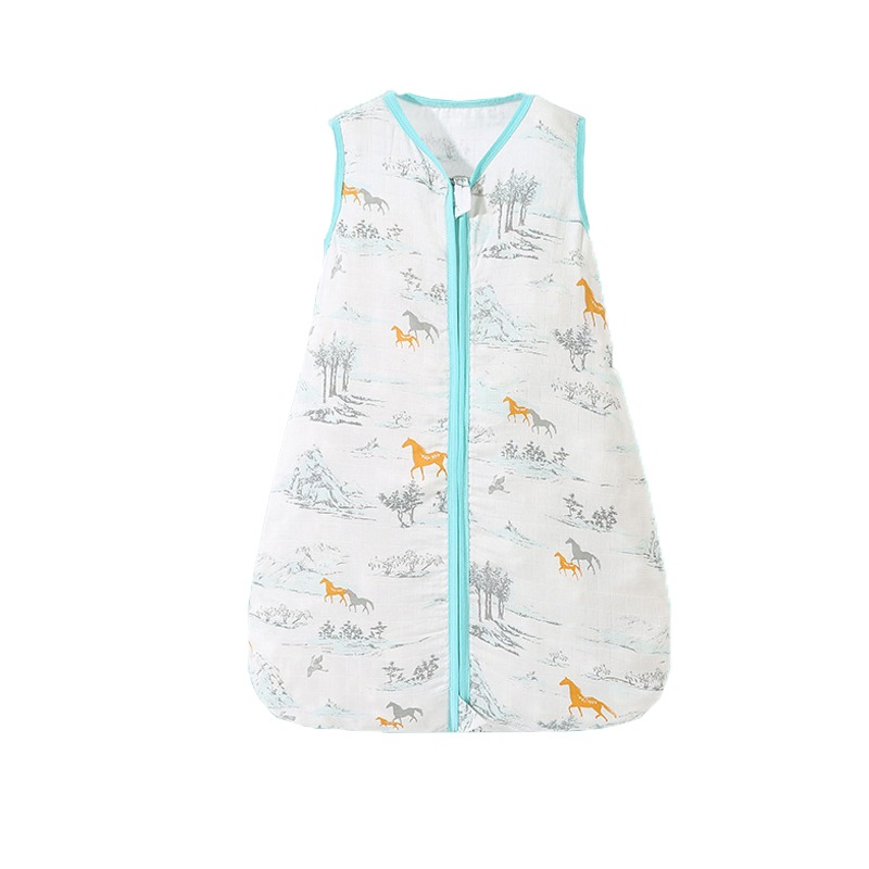 Customzied Bamboo Cotton Infant Sleeping Bag Sleeveless Sleepsuit