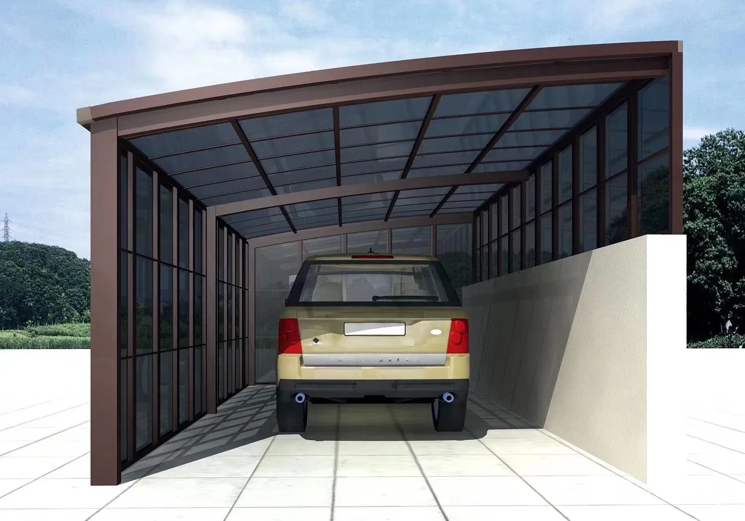 Outdoor Portable Home Storage Canopy House Garage Aluminium Large Car Shed Carport