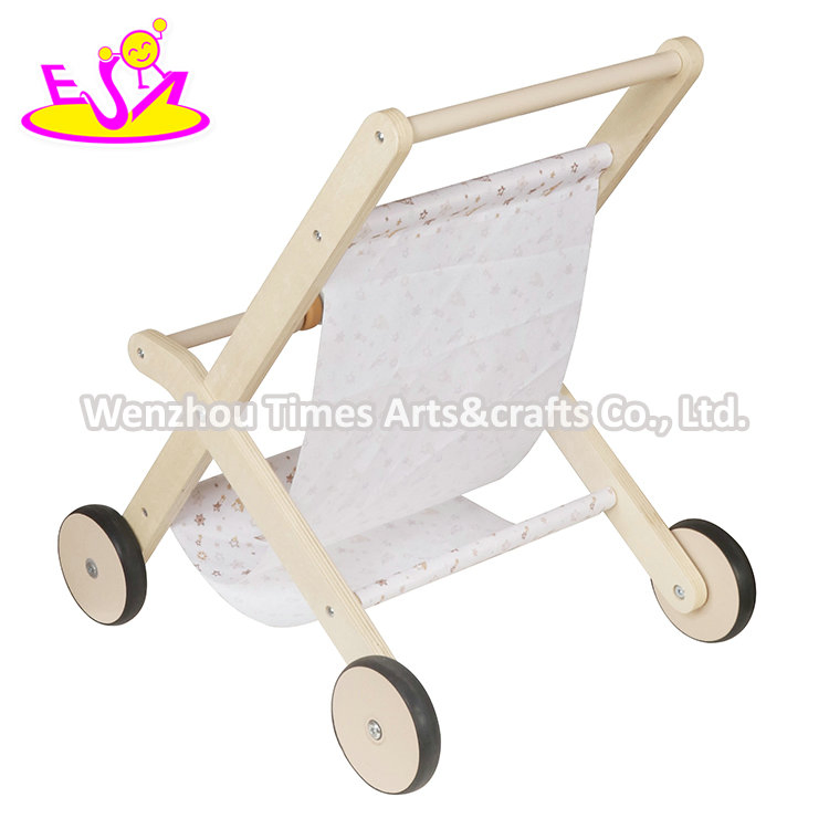 2026 Wholesale Kids Pretend Play Set Wooden Doll Stroller Toy for Daycare & Home W16e331b