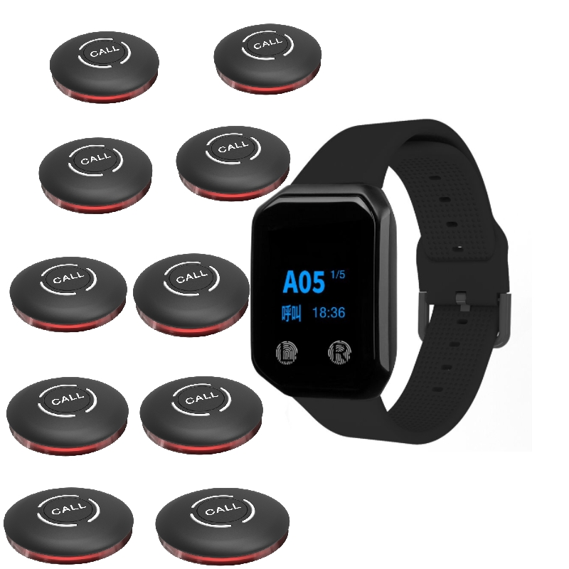 Wireless Cally System Waiter Watch Pager System
