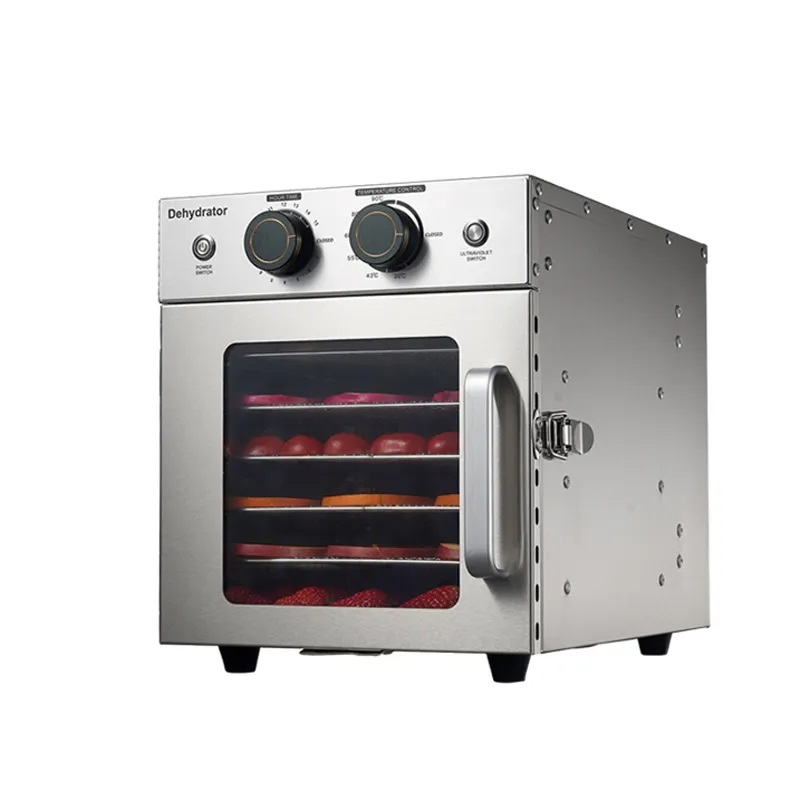 6 Trays Drying Garlic Dehydrator Red Pepper Machine Food Dehydrator with UV Function