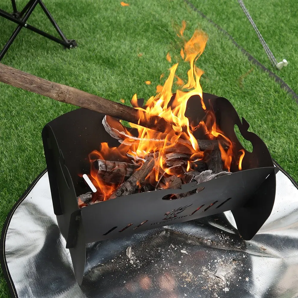 Outdoor Winter Heating Firepit Camping Folding Garden Log Burning Fire Pit