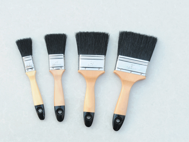 Painting Brush, Wooden Handle Brush, Pet Hollow Tapered Filament 1.5"