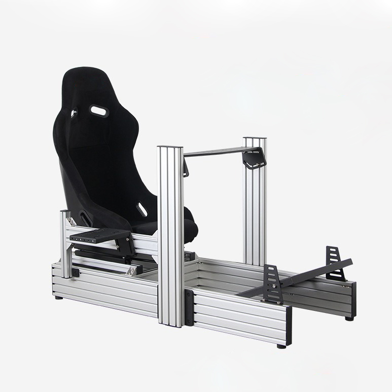 China Manufacturer Plus Version Racing Game Chair Industrial Aluminum Profile Simulator Steering Wheel Seat Bracket