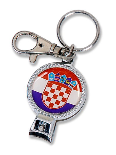 Croatia Flag Epoxy Nail Clipper with Key Chain (NC07B)