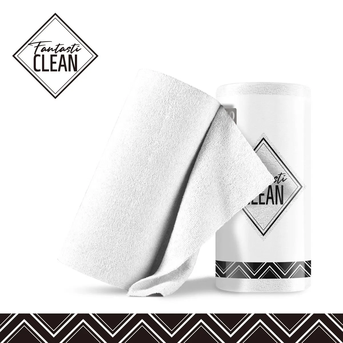 Fantasticlean Family Portrait 40 Pack Microfiber Rag Cleaning Cloth Tear Away Microfiber Roll Cleaning Towels for Home, Car (Mix)