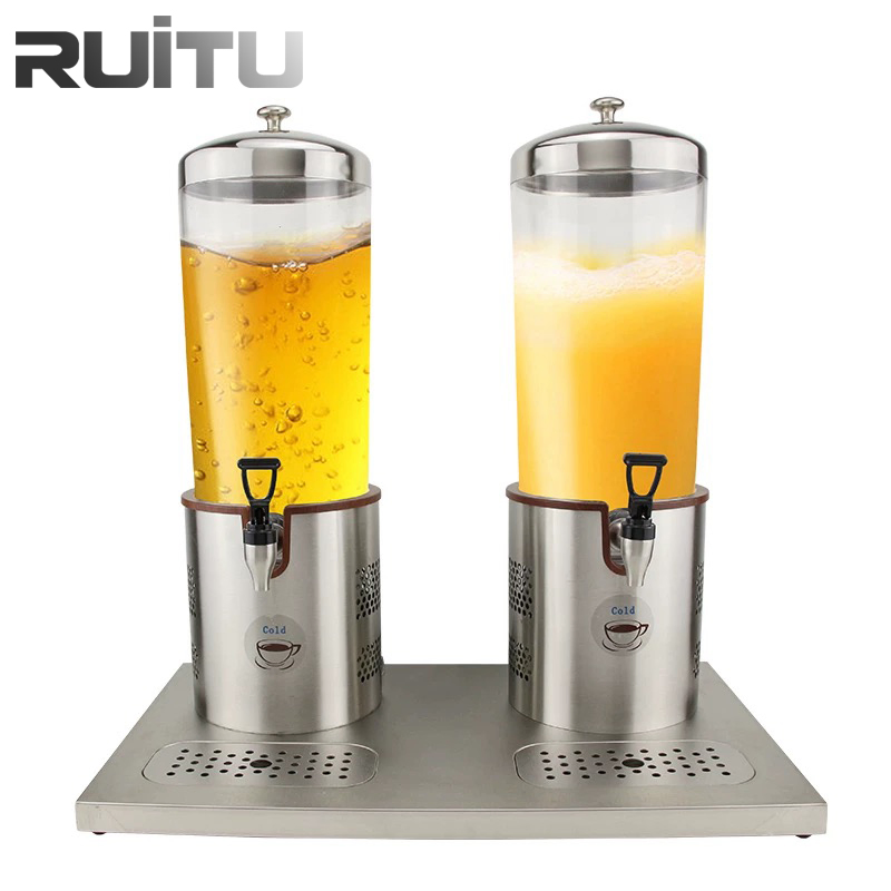 Cheap Single Juicer Dispenser Machine 8L 16L Commercial Removable Stainless Steel Plastic Buffet Water Fruit Juice Cold Drink Beverage Dispenser for Catering