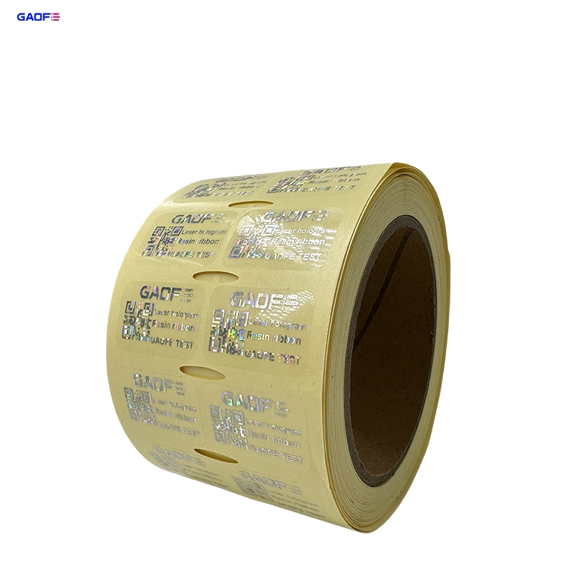 Customized Waterproof Laser Holographic Anti-Counterfeiting Security Clearly Pet Hologram Transparent Pet Label