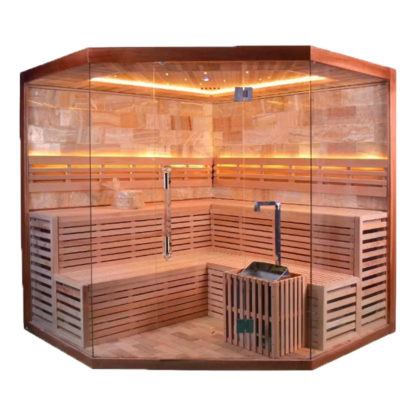 2023 Commercial Wood Shower 5 Person Sauna Room