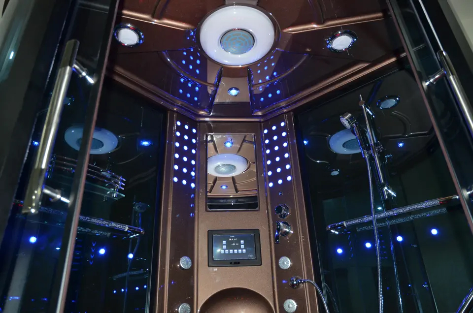 Home Steam Bath Computerized Steam Bathroom Whirlpool Shower Room Hydro Massage Shower Cabin with Steam Function
