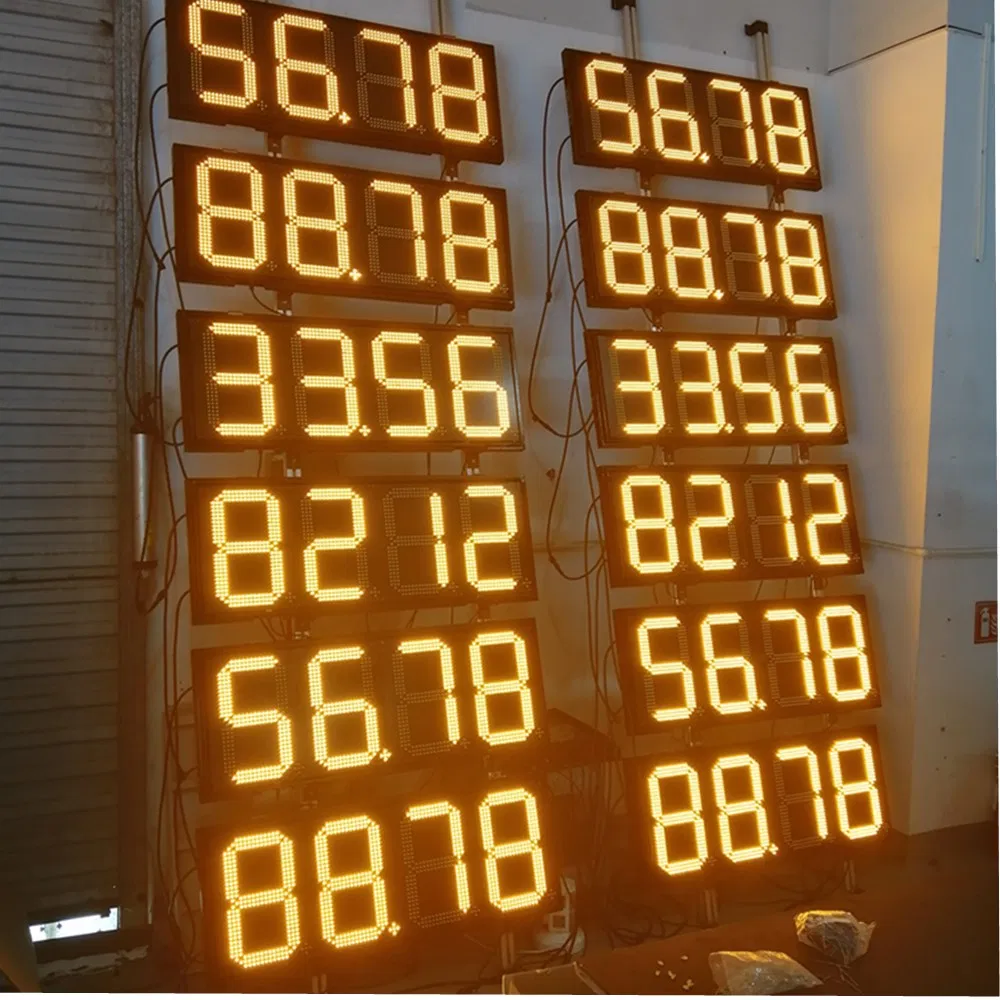 Outdoor 7 Segment LED Gas Station Display Board LED Gas Price Sign for Gas Station