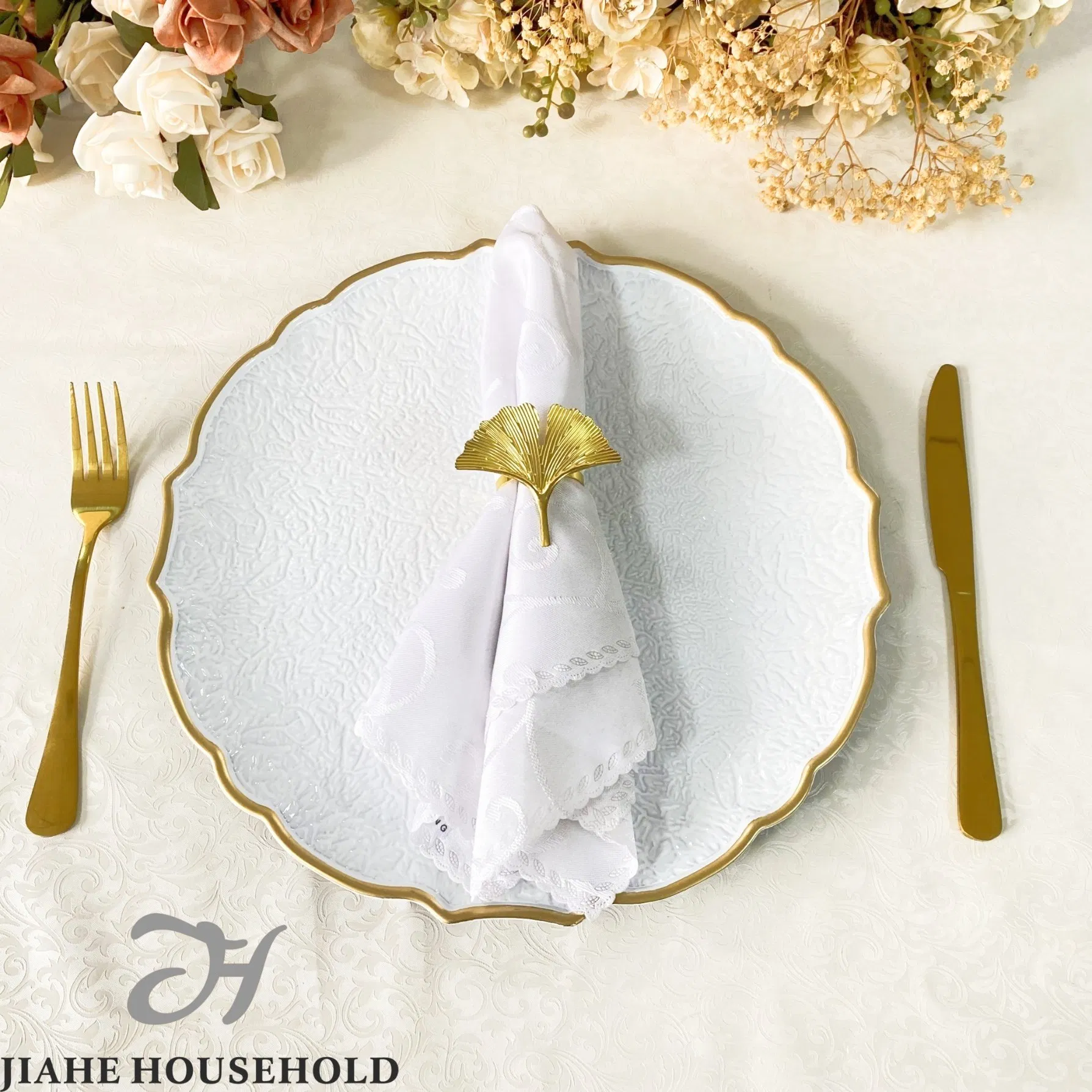 French Romantic Lace-Trim Charger Plate