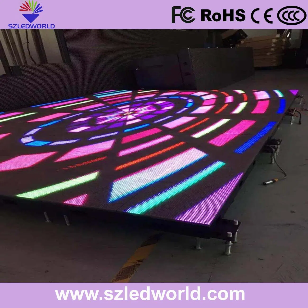 Interactive Dancing Floor LED Display Screen Panel Board 500 X 1000mm Cabinet