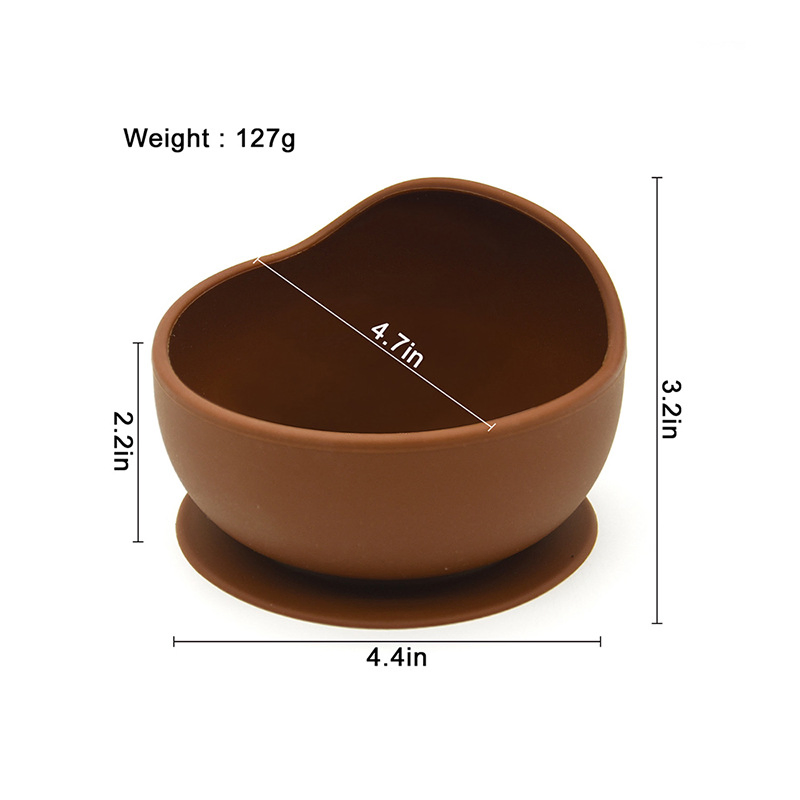 Suction Plate Baby Feeding Bowl Set Base Silicone Baby Bowl for Toddlers