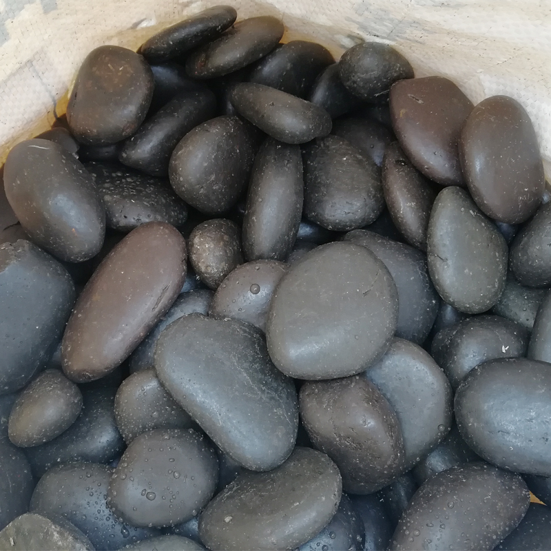 Competitive Price with High Quality Black Pebble for Paving Roads