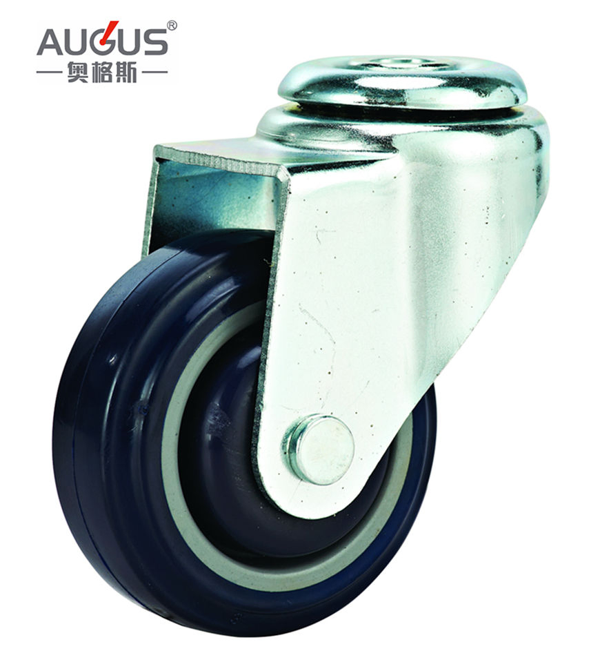 5-Inch Shopping Carts Caster with PVC Wheel Swivel Caster