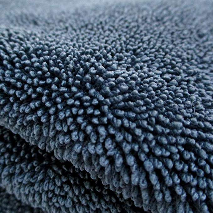 Large Black Drying Korean Microfiber Twisted Loop Ultra Fine 1ooogsm Clay Twisted Loop Drying Towel24 X36