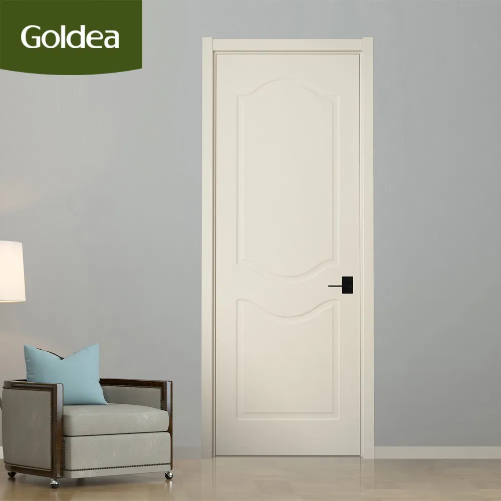Aluminum Plate and Wood White Goldea Wooden Timber Veneer Door