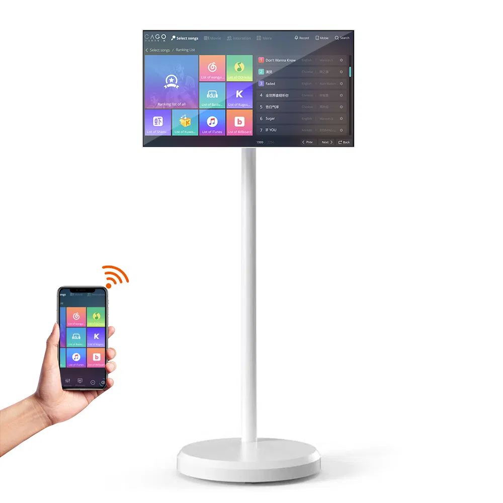 Cheap WiFi Smart Portable TV Smart Mobile on Bracket 21.5-Inch