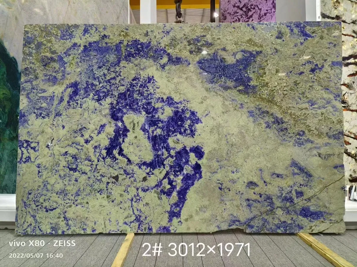 Luxury Bolivia Blue Natural Quartzite Slabs for Table Kitchen Countertop