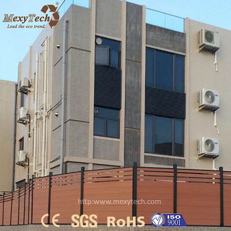 Easy Installation Aluminum Security Composite Full-Trellis Garden WPC Fence