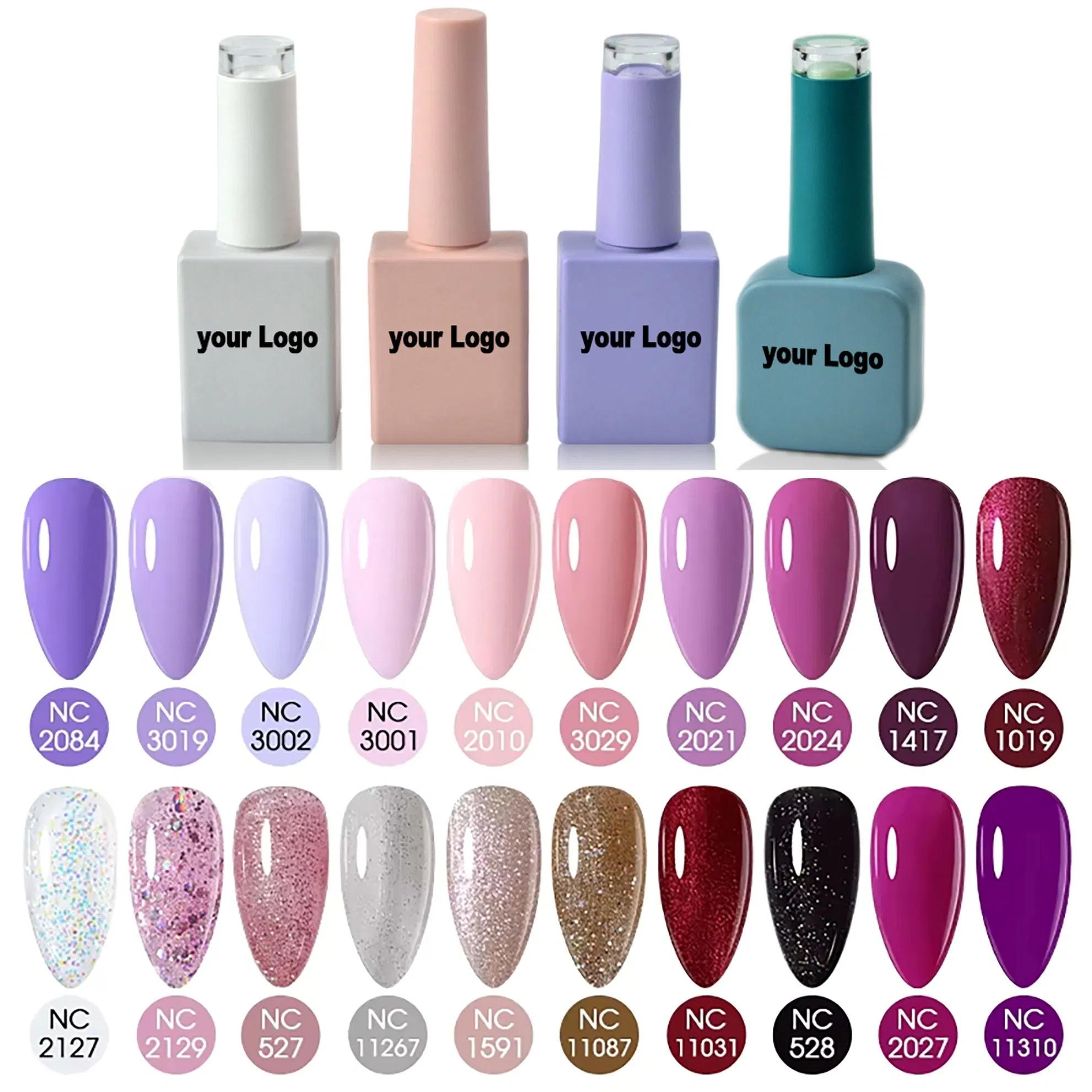 Neissry Hema Free Foil Base Nail Gel Colors Gold Flake Top Coat UV Egg Gel Polish Glitter Top Coat