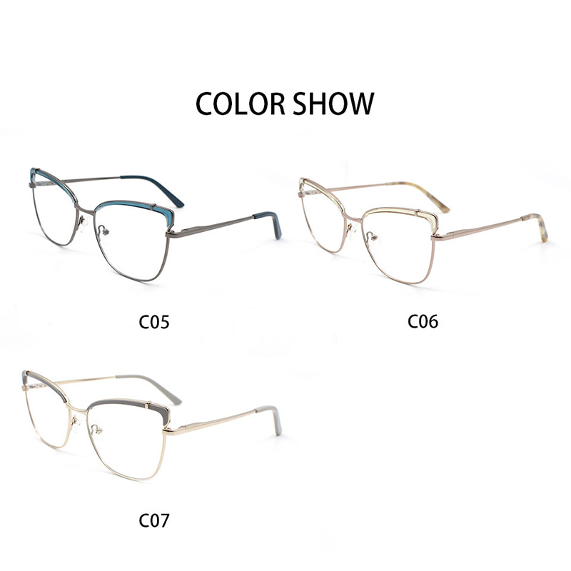 OEM Ladies Acetate and Metal Eyewear Optical Frame Manufacture