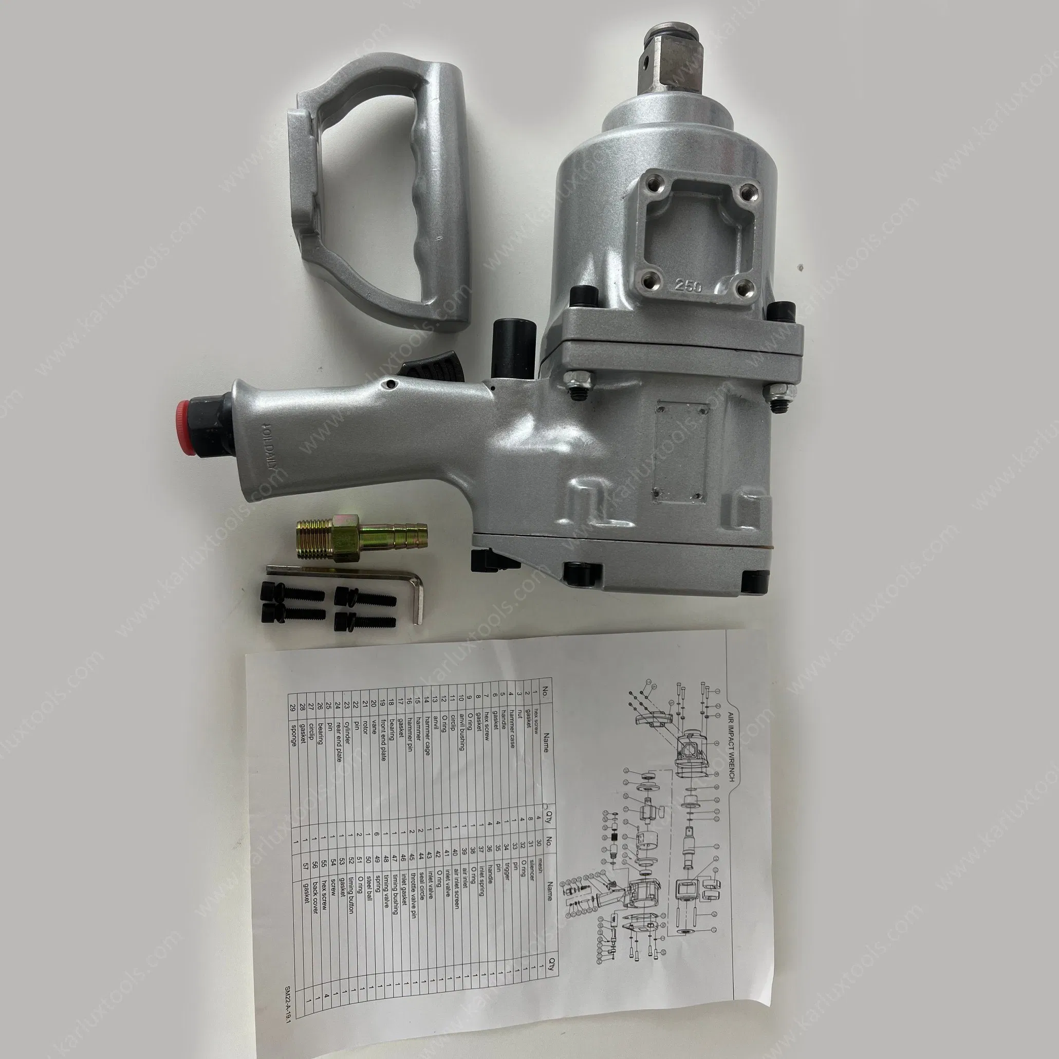 Пневматический гайковерт 1 дюйм, 2700 Н·м
