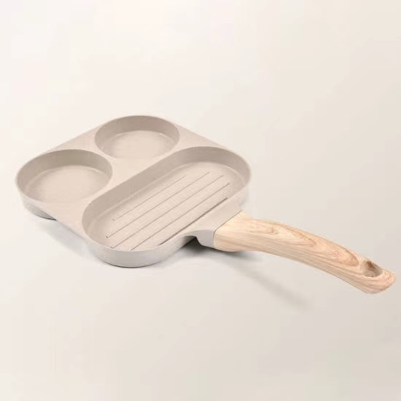 High Quality Breafast Pan Marble Non-Stick Frying Pan 3 Hole Square Egg Frying Pan