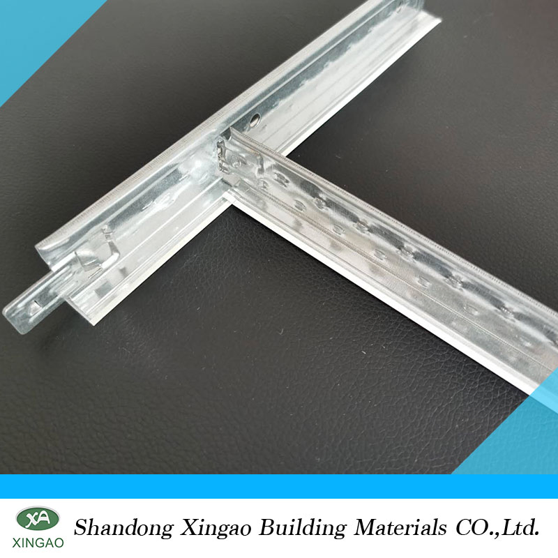 Flat Suspension Ceiling System T Bar Steel Ceiling Grid