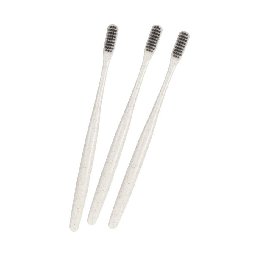 Biodegradable Straw Handle Hotel Toothbrush Custom Logo