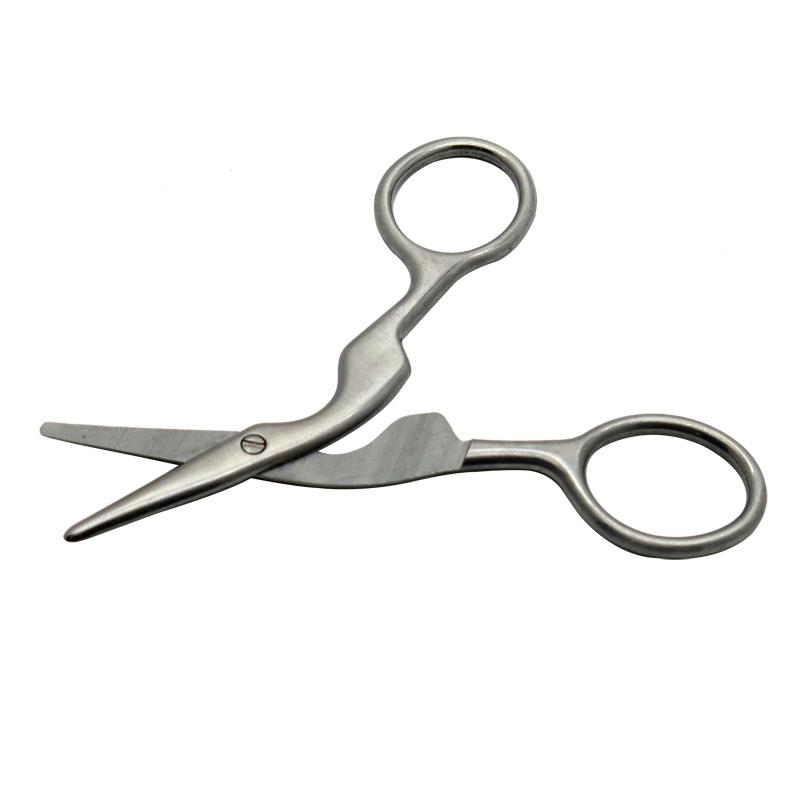 3mm Thickness 3.5inch Crane Shape Stainless Steel Eyebrow Manicure Cuticle Scissors