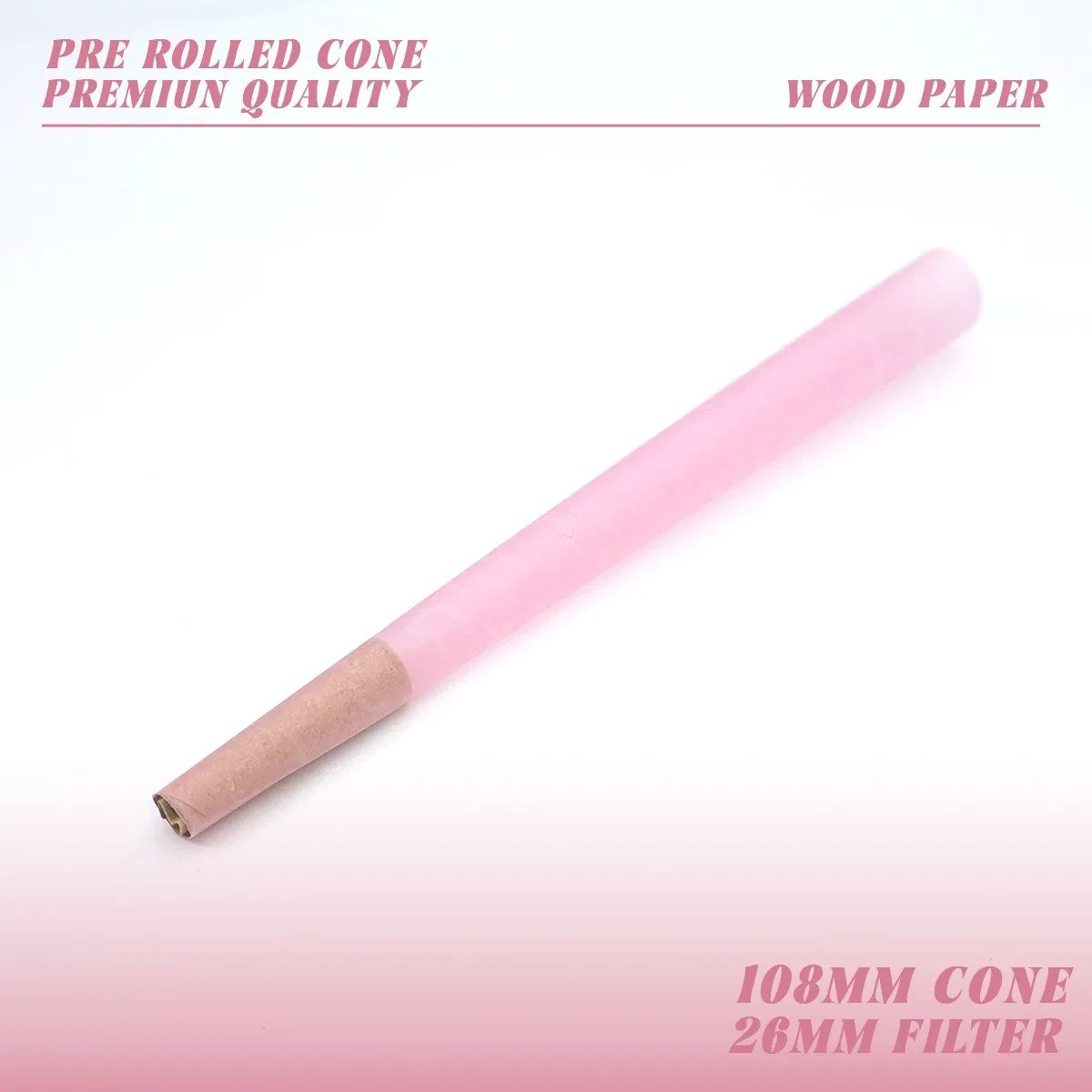 Pink Pre Rolled Cones 109mm Cigarette Rolling Paper with Filter