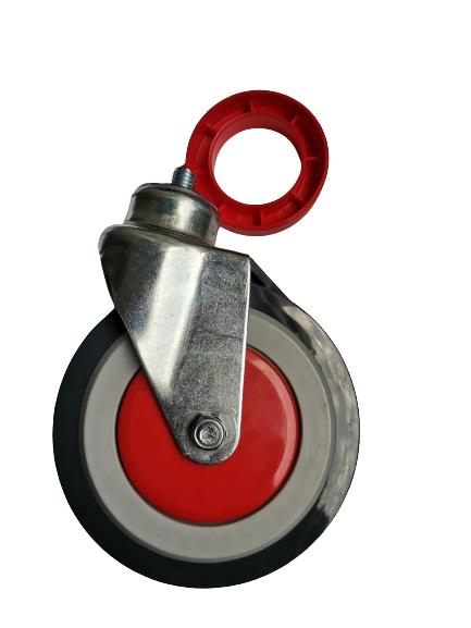 5 Inch Supermarket Shopping Trolley 2-Disc Travelator Castor