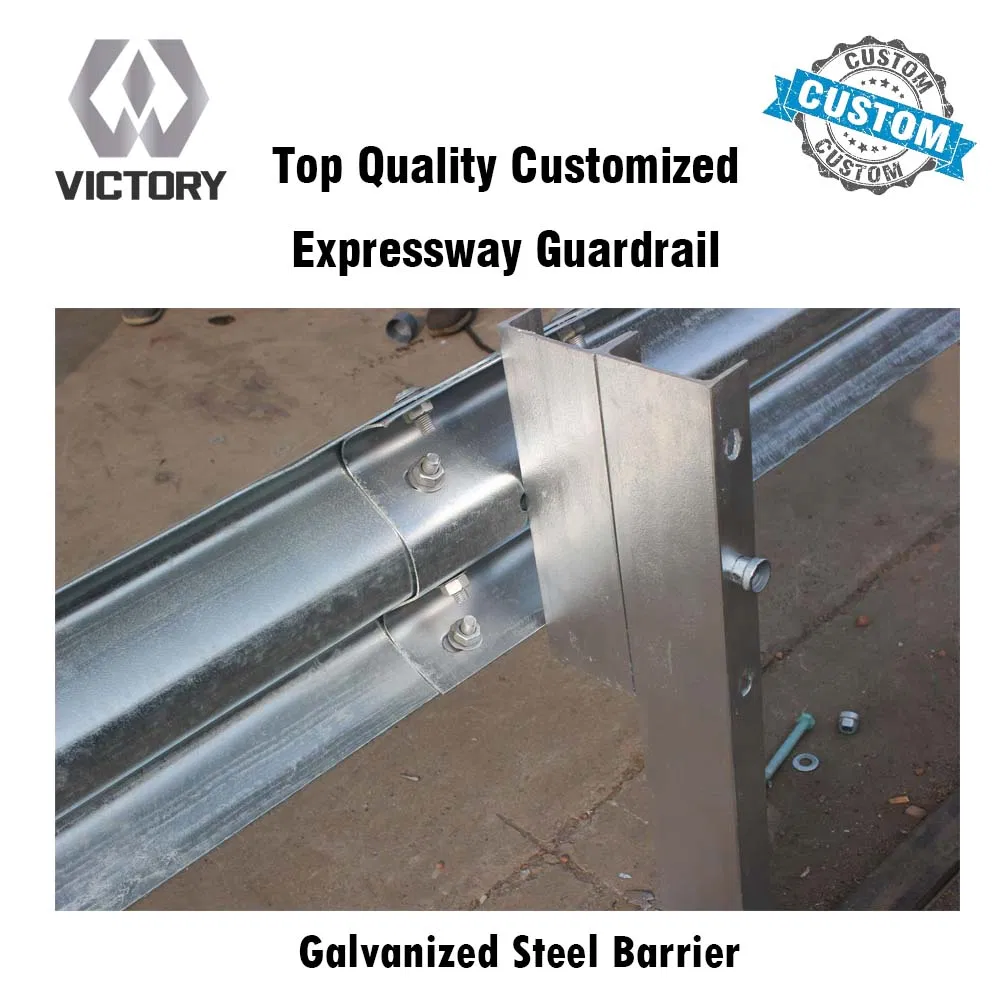 Heavy-Duty Galvanized Steel Safety Guardrail Posts for Industrial Use