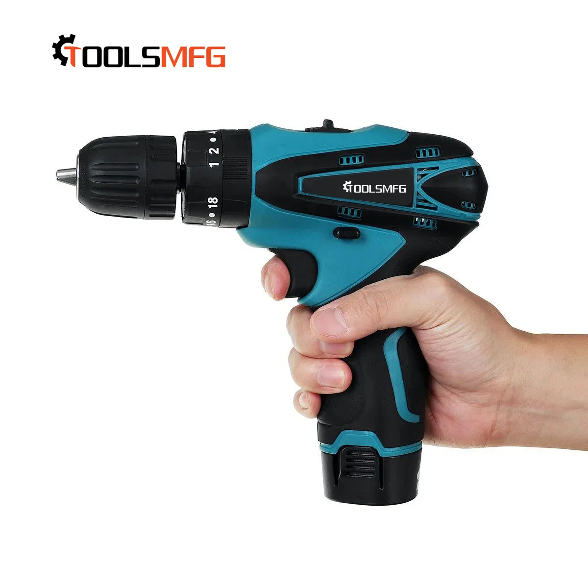 Toolsmfg 12V Cordless Three-Function Impact Drill Impact Screwdriver Driver Set