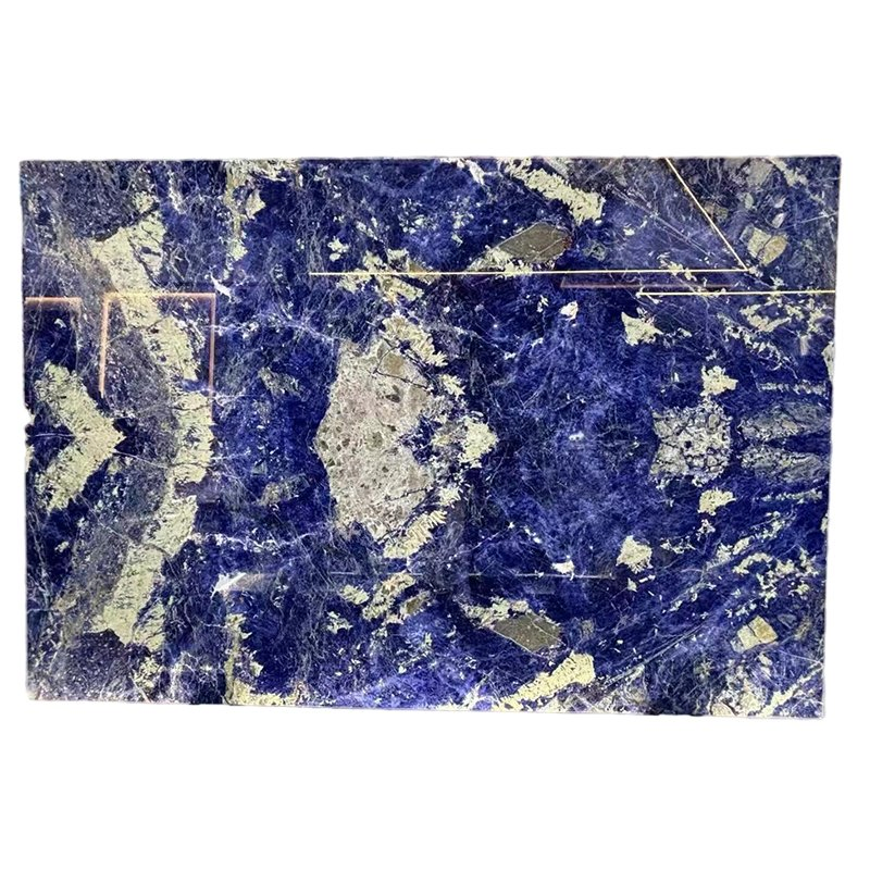 Polished Blue Sodalite Marble Slabs - Premium Blue Stone for Countertops & Wall Cladding