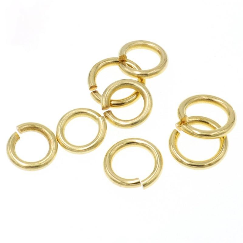 C270/H65 Brass Premium OEM Gold Thickness (0.01-1μ m) 24K Gold Plated Brass Jump Rings Engineered for Luxury High-End Handbag Chains & Accessory Links