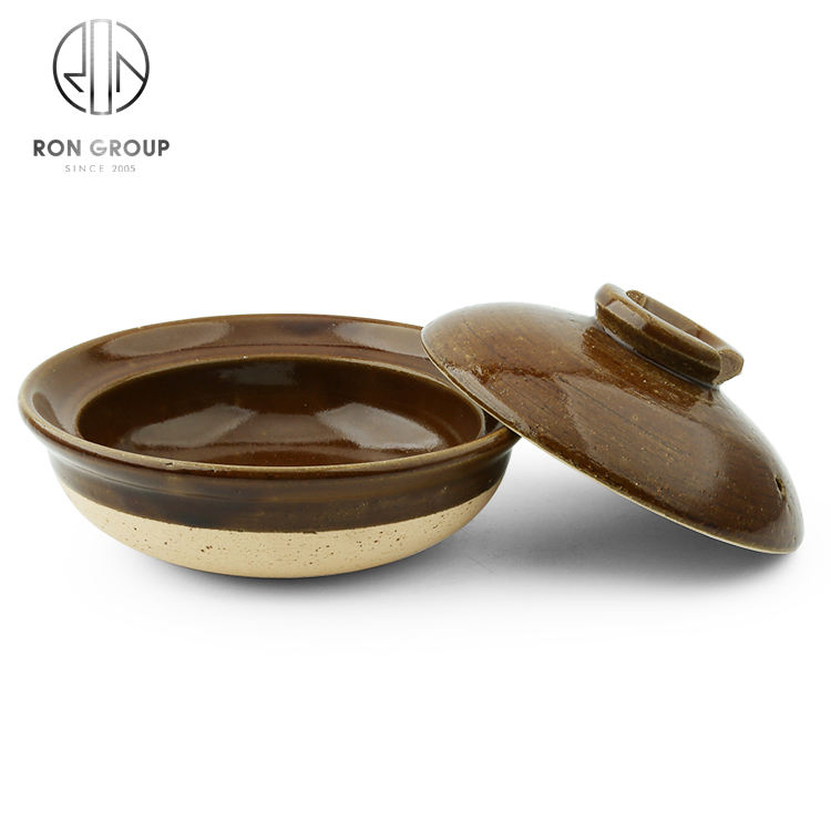 Manufacture Direct Ceramic Soup Casseroles Food Warmer Kitchen Cooking Clay Hot Pot for Commercial Restaurant Hotel Cookware