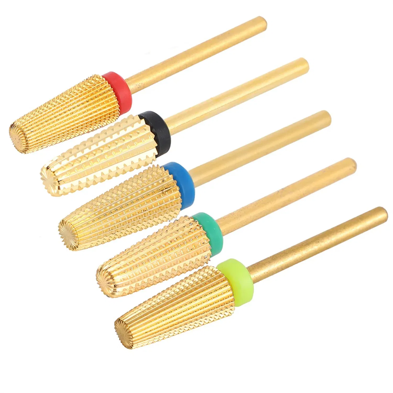 Professional Colorful Manicure Nail Drill Bits Tools Rotary Burr Cuticle Wholesale 5 in 1 Nail Drill Carbide Bit
