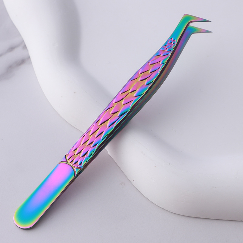 Sharp Tip Angel Straight Curved Micro Isolation Volume Eyelash Extension Lash Tweezers