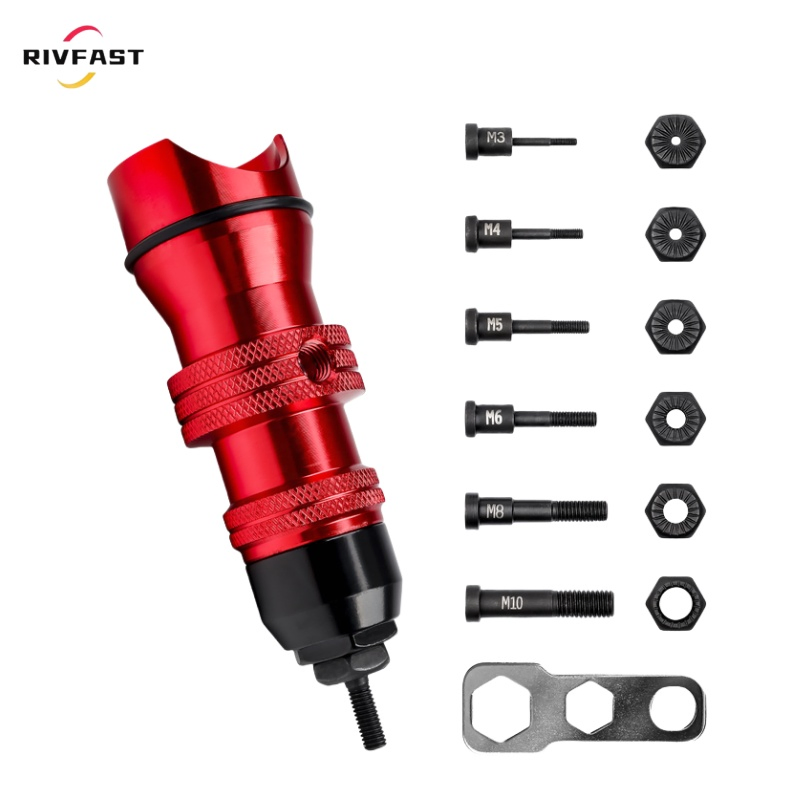 Rivet Nut Drill Adapter Kit M3, M4, M5, M6, M8, M10