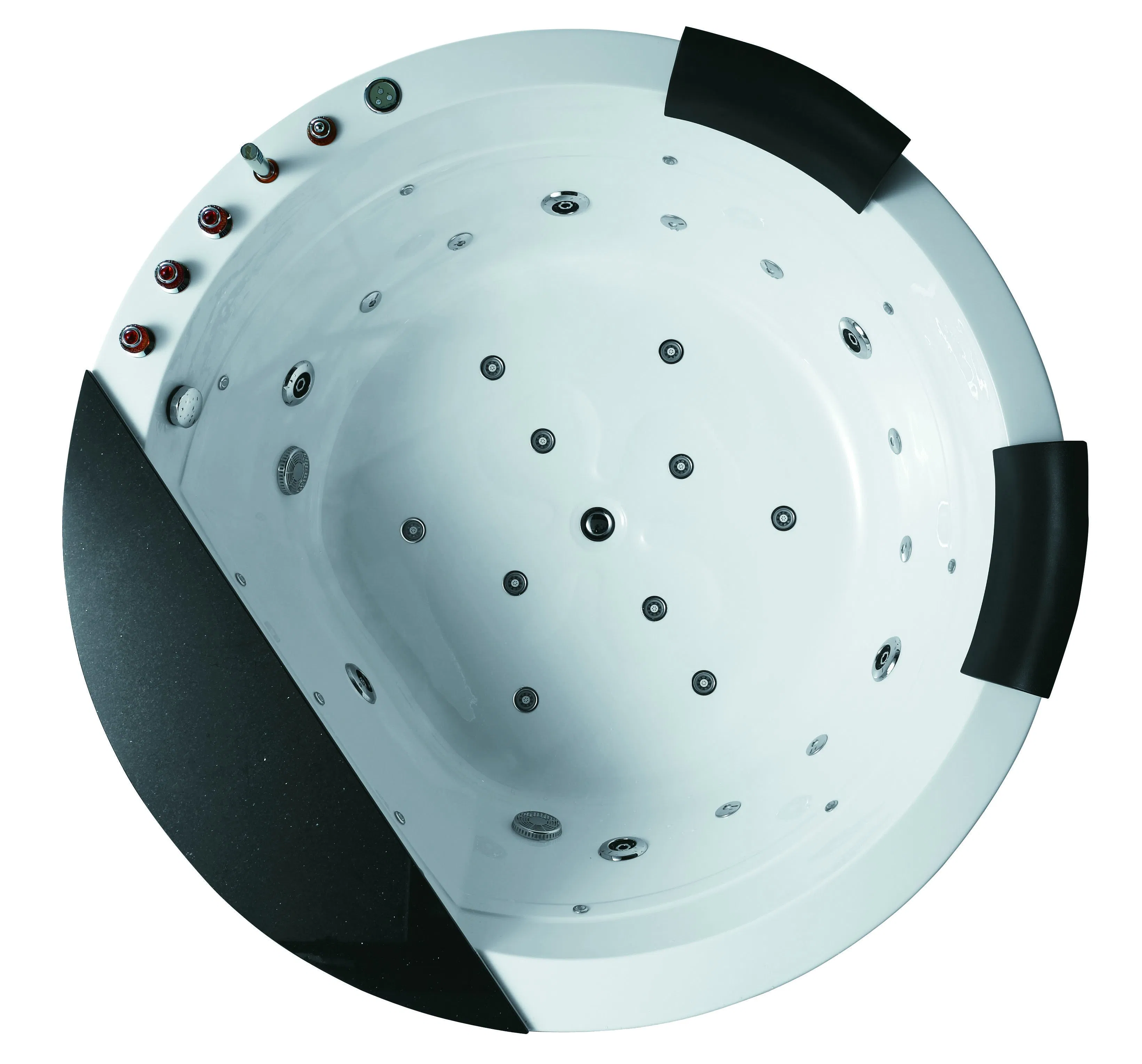 Двухместная встроенная круглая ванна с гидромассажем