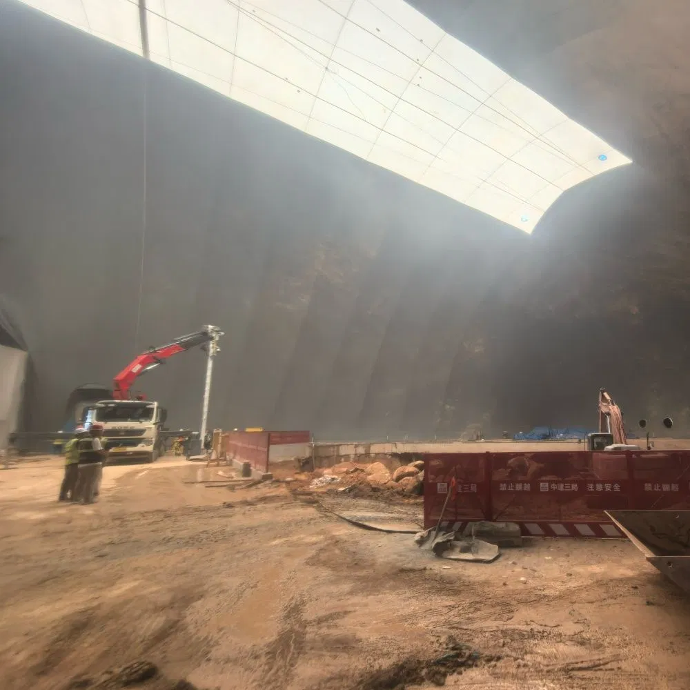 All-Weather Inflatable Dome for Continuous Excavation Wor Rain & Wind Protection