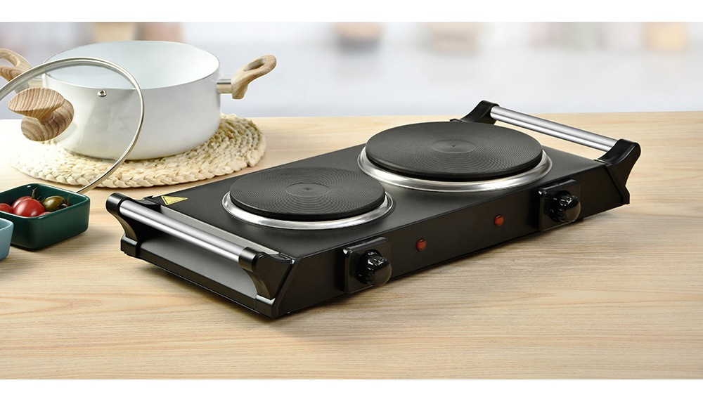Portable Electric Stove Twin Solid Hot Plate Cooktop Cooker Electric Stove for Cooking